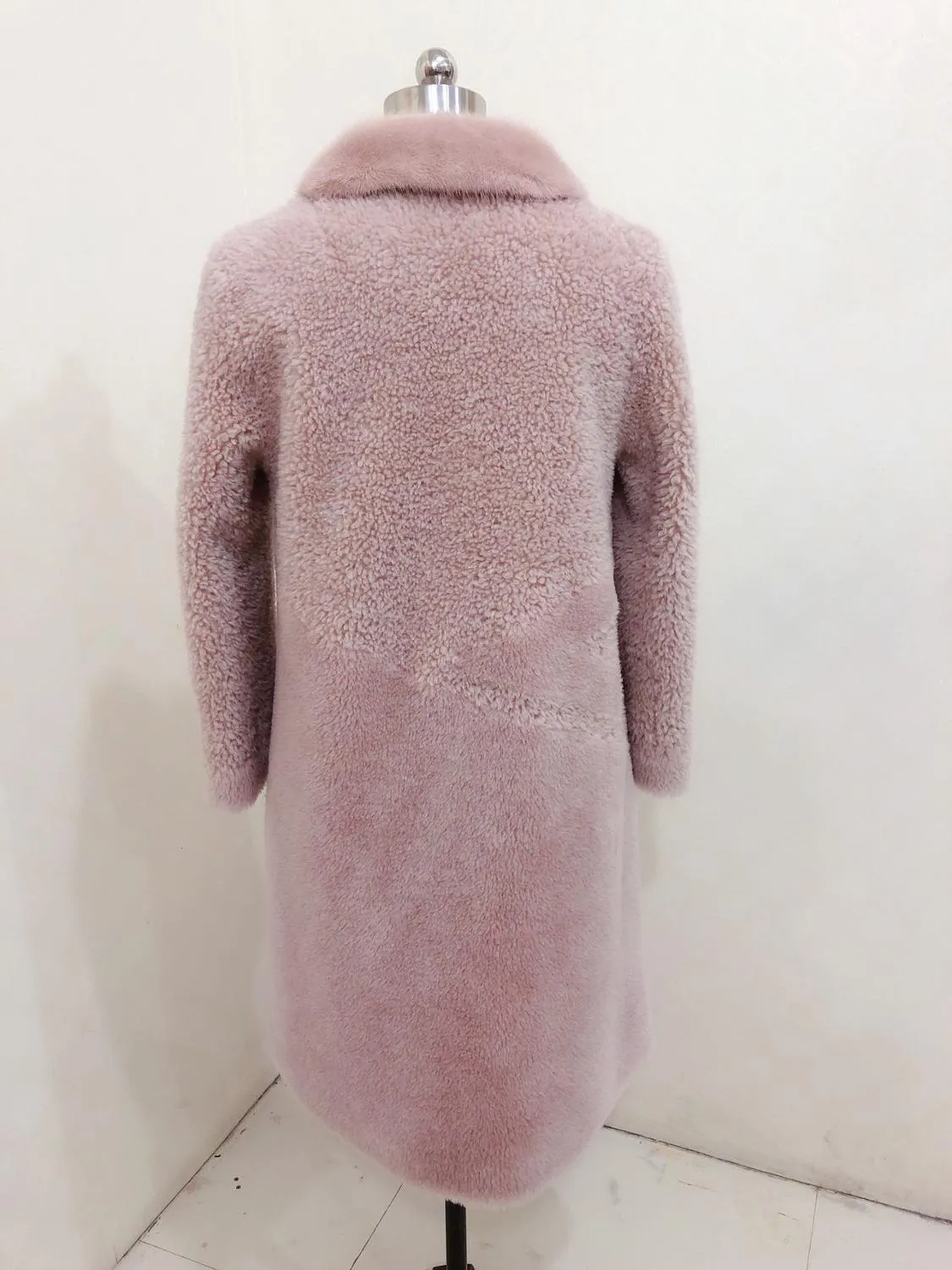 Women's Winter Thick Slim O-Neck Wool Parka
