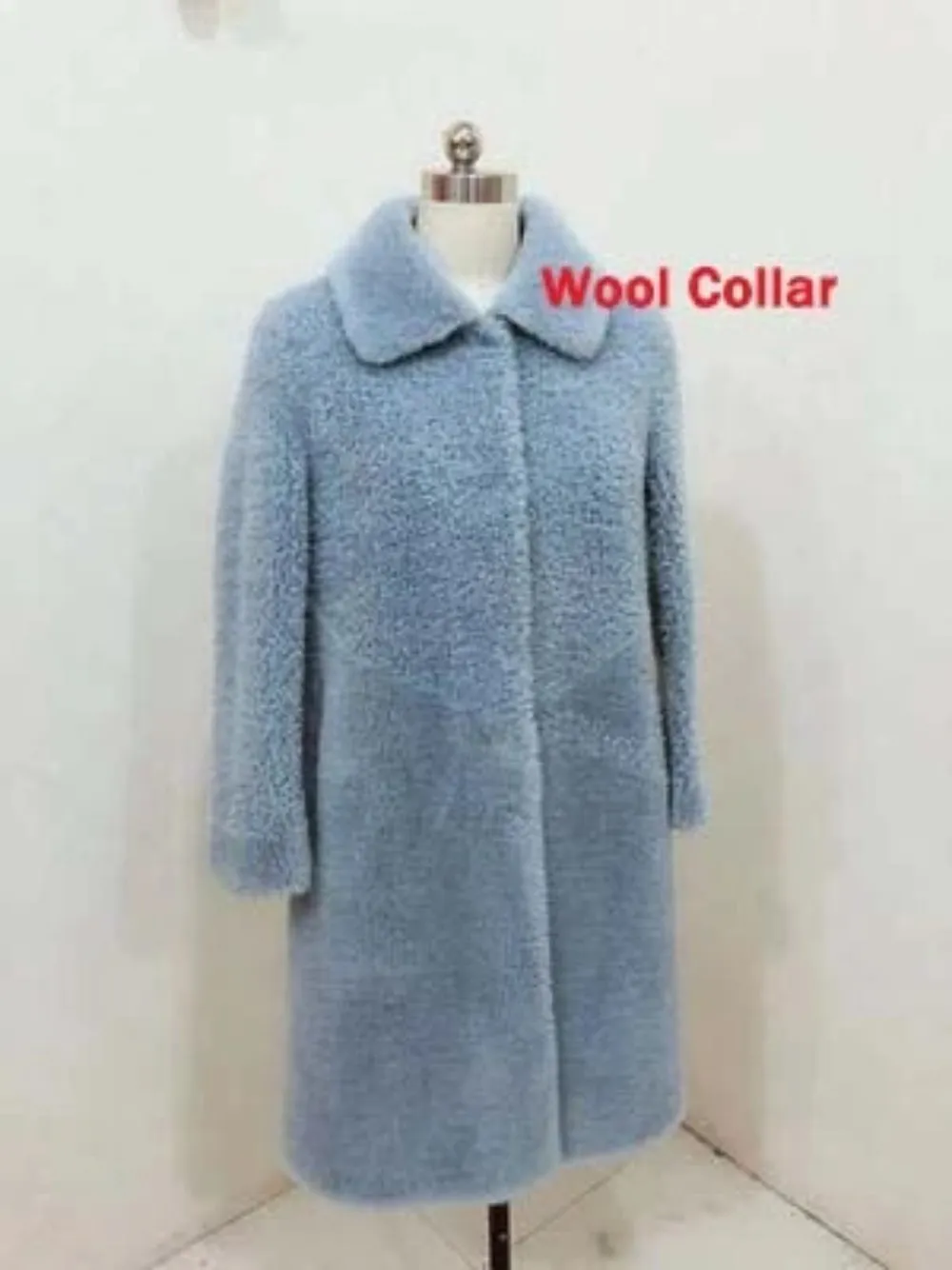 Women's Winter Thick Slim O-Neck Wool Parka