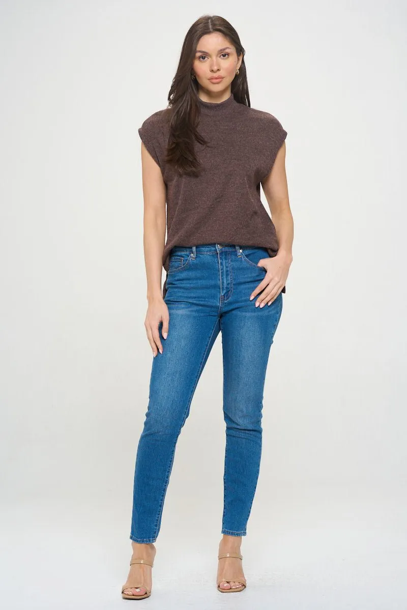 Wrenley Sleeveless Ribbed Blouse
